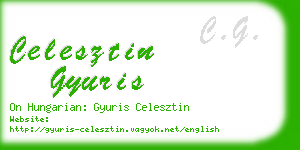 celesztin gyuris business card